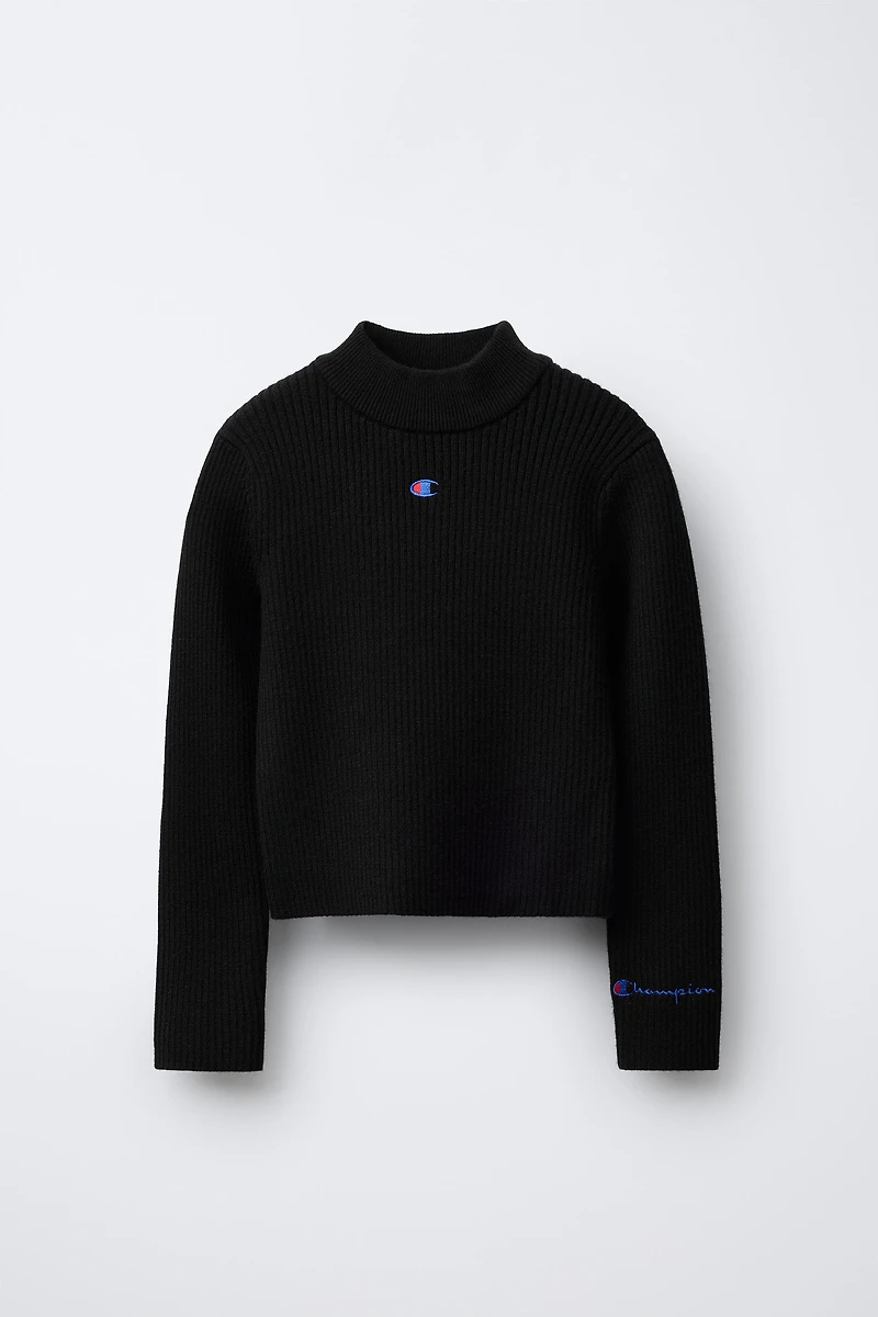 PULL CANNELÉ COL CHEMINÉE CHAMPION ® X ZARA