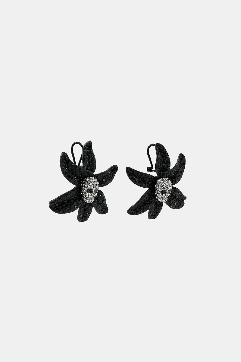 BOUCLES D'OREILLES FLEUR CRÂNES