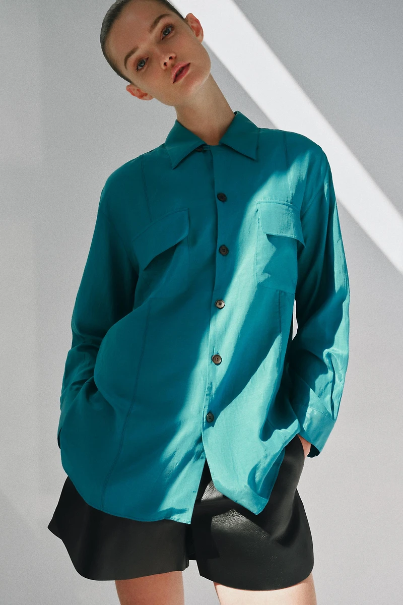 FLOWY POCKET SHIRT ZW COLLECTION