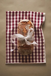 SET OF LARGE CHECK COTTON KITCHEN TOWELS (SET OF 2)