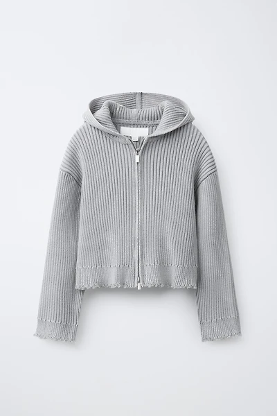 ZIP-UP KNIT CARDIGAN