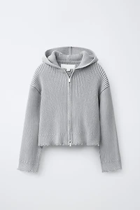 ZIP-UP KNIT CARDIGAN