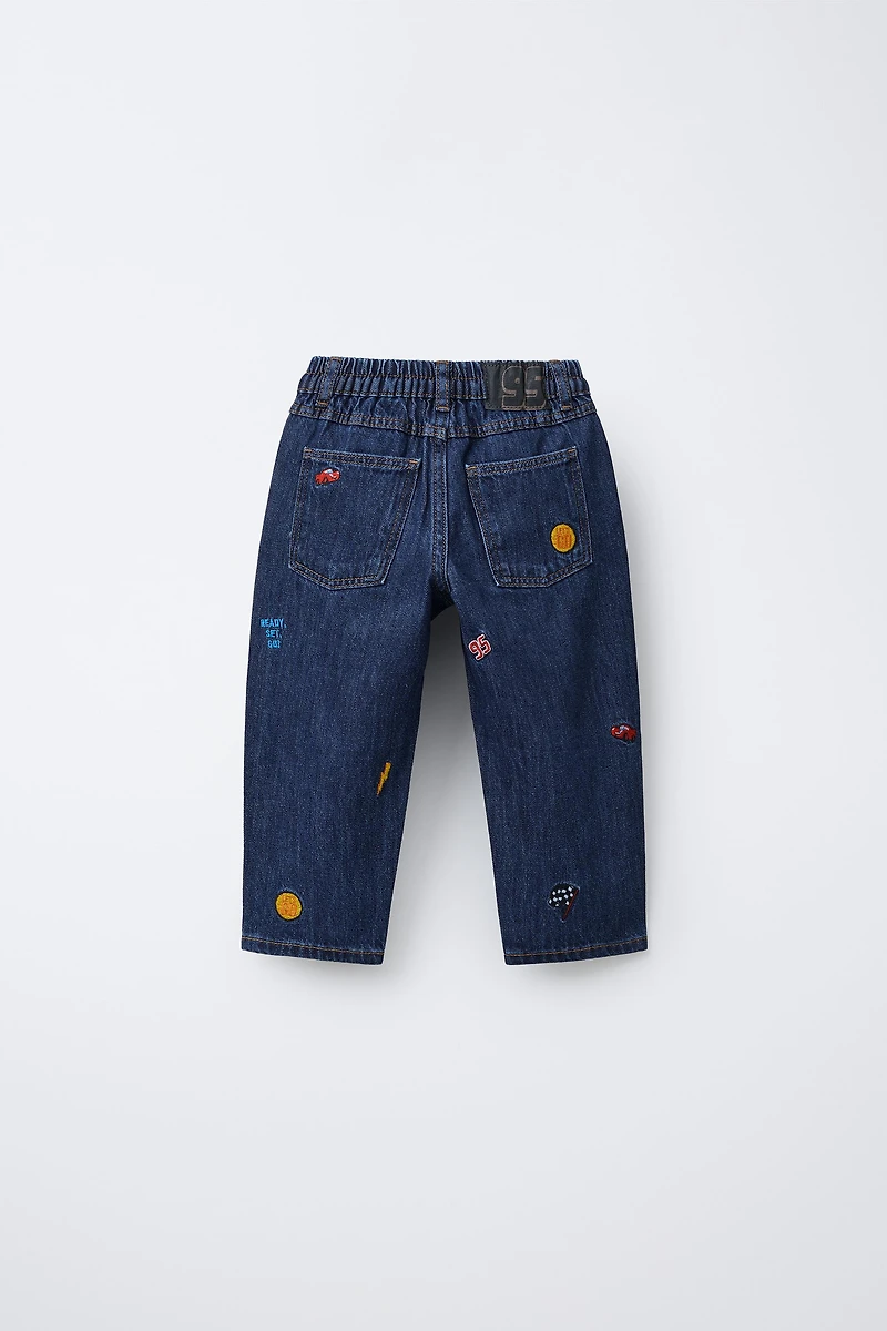 CARS LIGHTNING MCQUEEN EMBROIDERED BAGGY JEANS © DISNEY