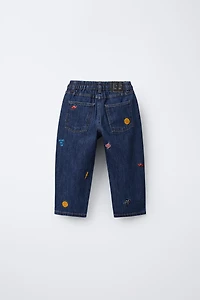 CARS LIGHTNING MCQUEEN EMBROIDERED BAGGY JEANS © DISNEY