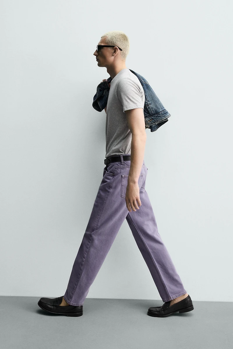 WASHED COLOR STRAIGHT FIT JEANS