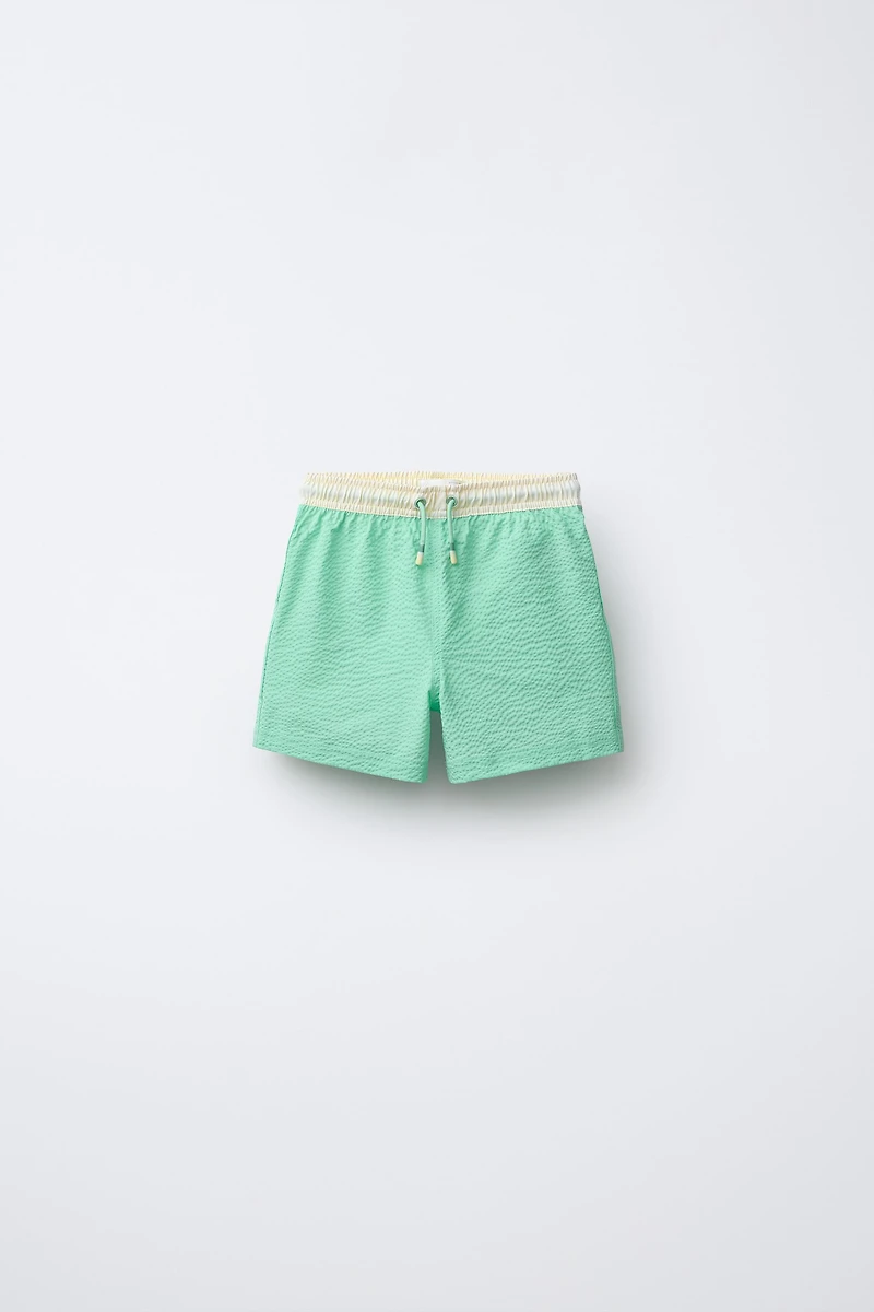 6-14 YEARS / LABEL SWIM SHORTS