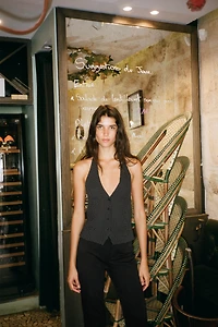 POLKA DOT VEST TOP