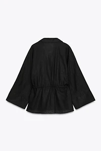 LINEN SAFARI SHIRT