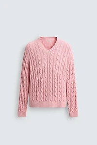 TEXTURED WOVEN JUMPER