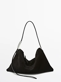Small split suede leather bag