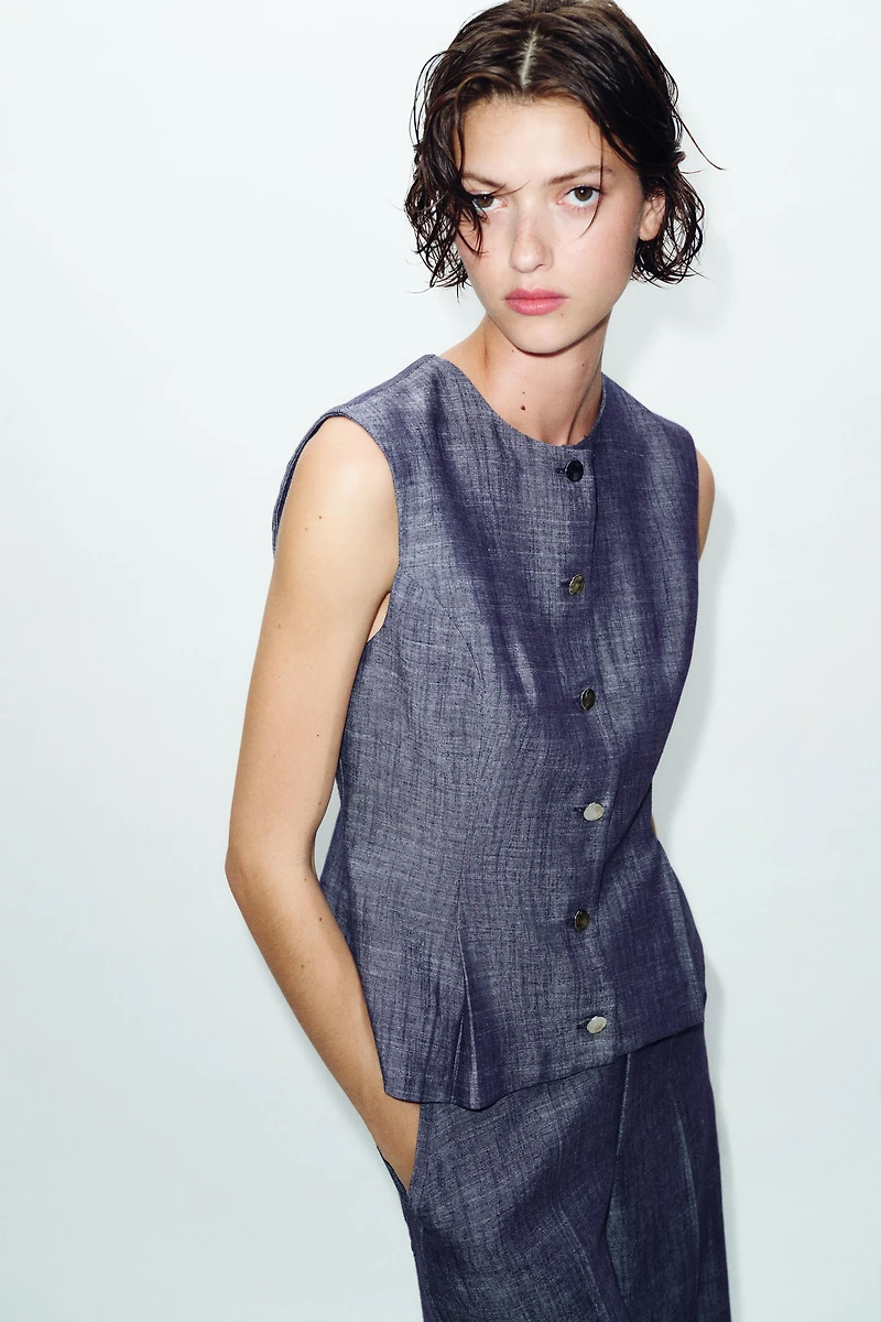 DARTED VEST SET