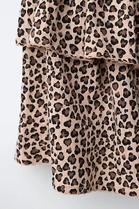 ANIMAL PRINT ELASTICIZED SKIRT