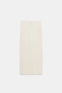 TEXTURED MIDI SKIRT