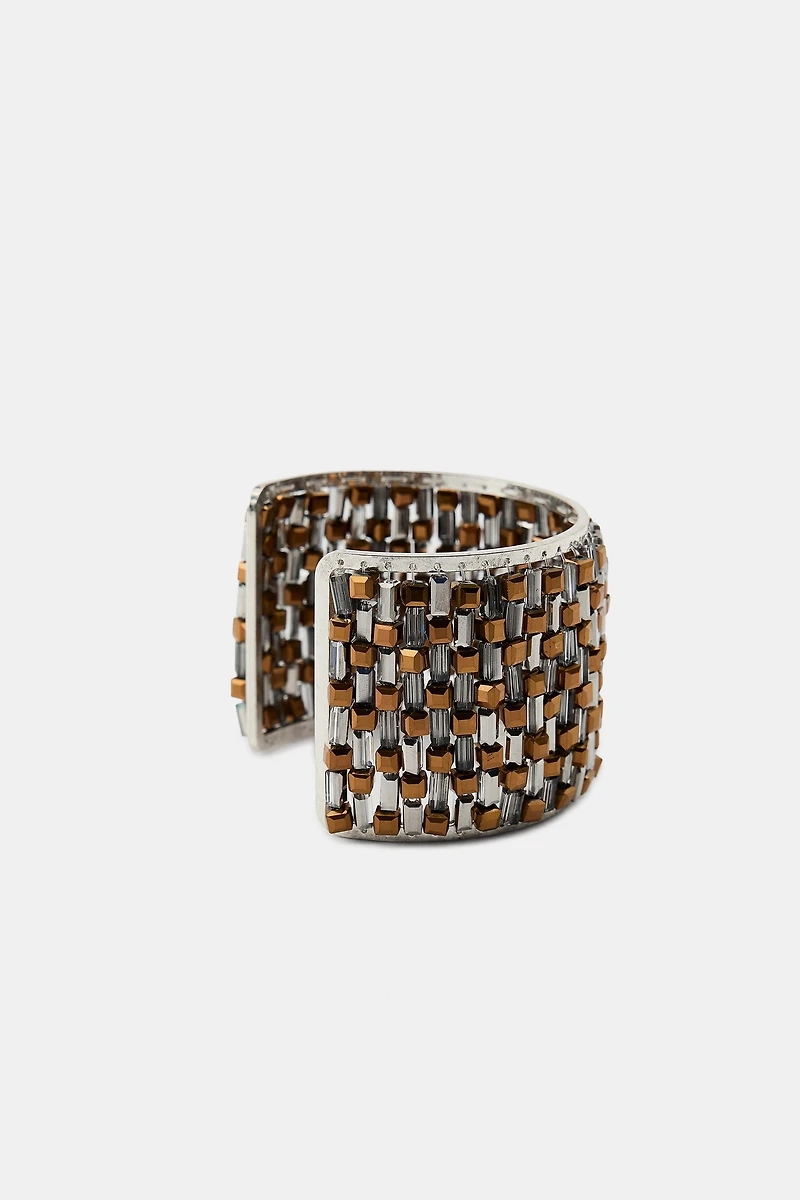 BEADED METAL BRACELET