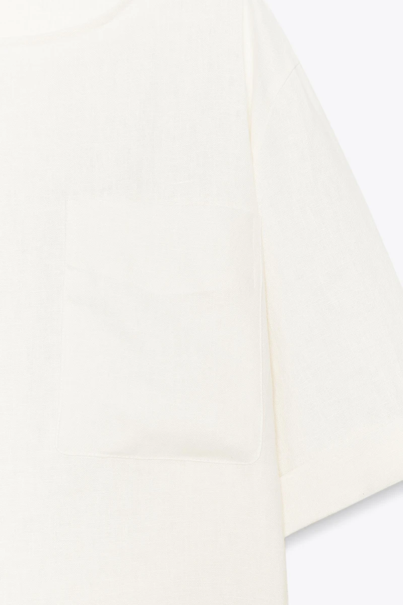 ZW COLLECTION LINEN SHORT SLEEVE TOP