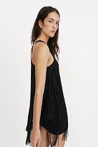 FRINGED SHORT DRESS