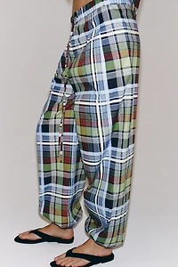 PANTALON BOUFFANT À CARREAUX ZW COLLECTION