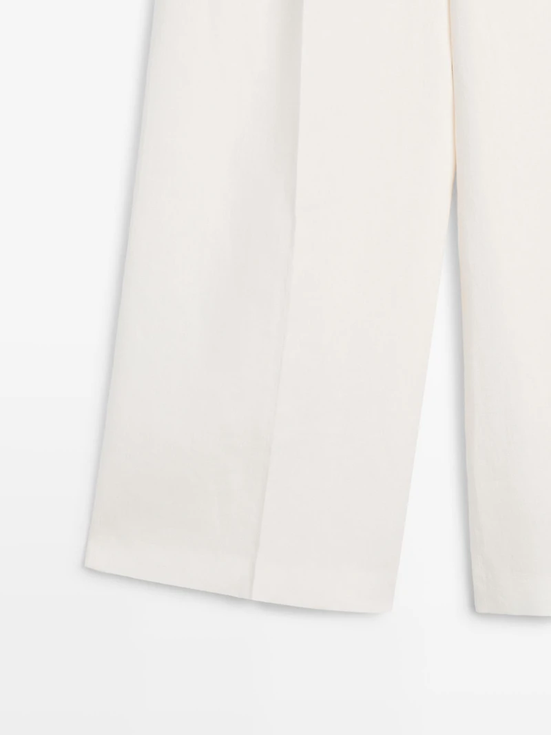 Pantalon de tailleur fluide en lin