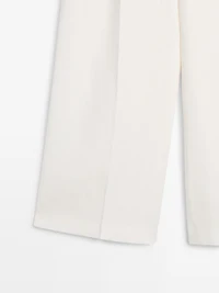Pantalon de tailleur fluide en lin