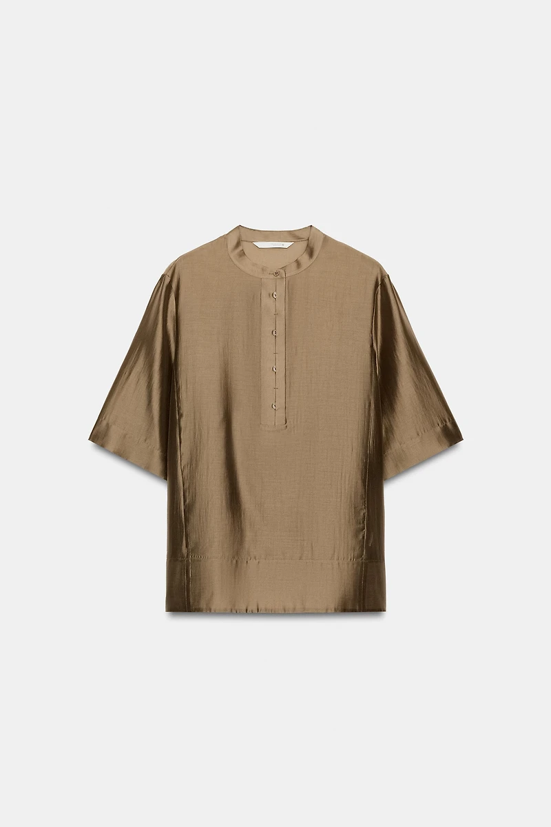 BLOUSE FLUIDE À MANCHES COURTES ZW COLLECTION