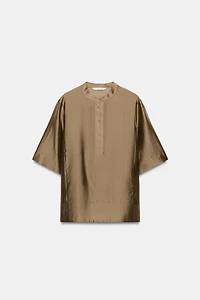 BLOUSE FLUIDE À MANCHES COURTES ZW COLLECTION