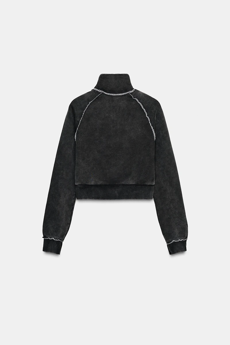 CROPPED SEAM SWEATSHIRT