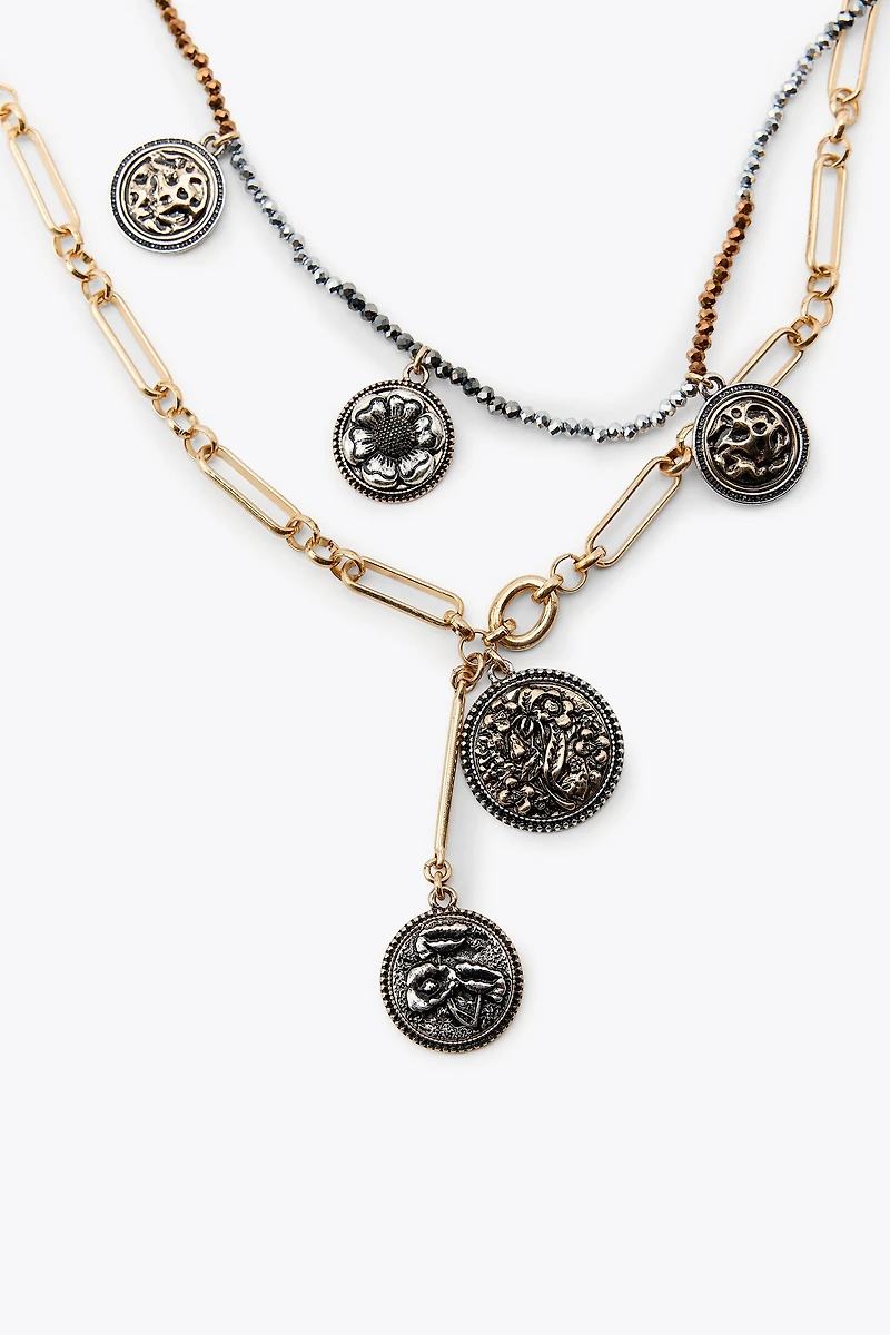3-PACK MEDALLION CHAIN NECKLACES