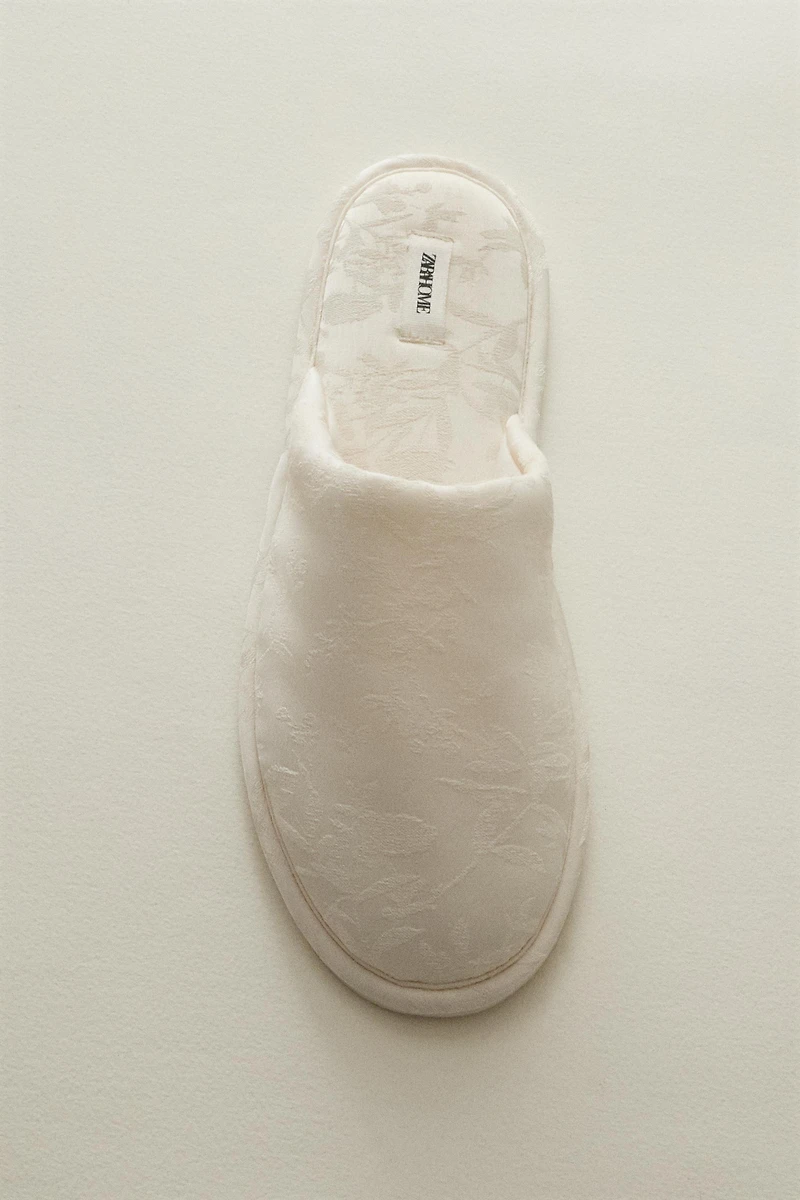 JACQUARD MULE SLIPPERS