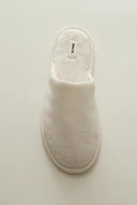 JACQUARD MULE SLIPPERS