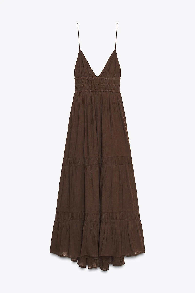 GAUZE MIDI DRESS