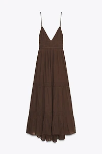 GAUZE MIDI DRESS