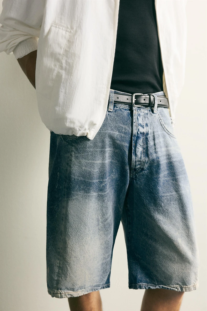 BERMUDA EN JEAN BAGGY
