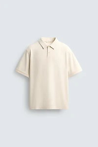 REGULAR FIT TEXTURED POLO