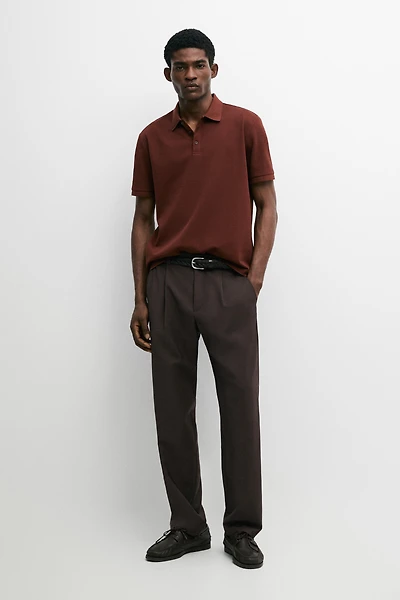100% cotton short sleeve polo shirt