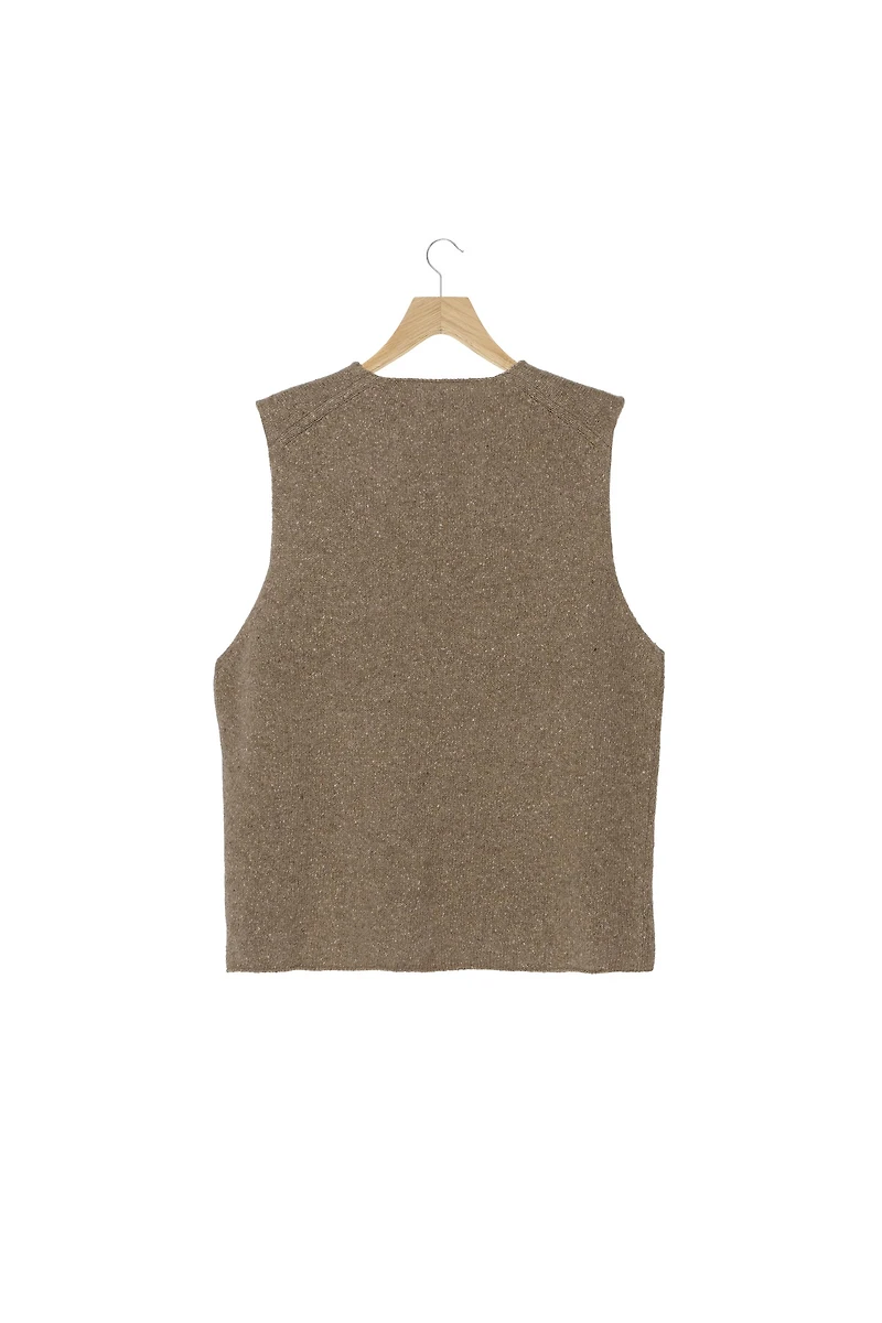 ORIGINS FLECKED KNIT VEST