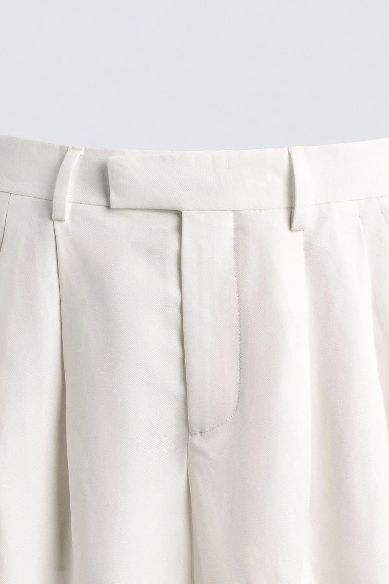 PANTALON DE COSTUME RELAXED FIT VISCOSE-LIN