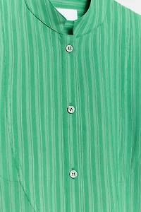 ZW COLLECTION STRIPED BIB SHIRT