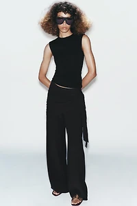 WIDE LEG SCARF PANTS