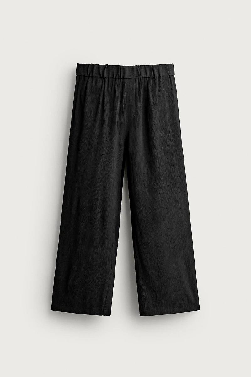 TEXTURED RELAXED FIT PANTS