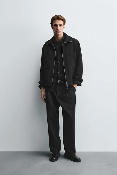 BOXY FIT ZIP-UP OVERSHIRT