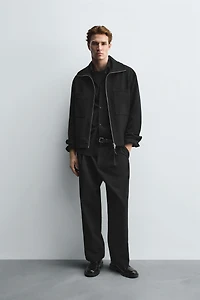 BOXY FIT ZIP-UP OVERSHIRT