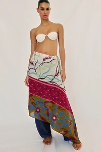 LINEN BLEND PRINTED SCARF