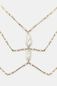 MULTI-LAYERED PEARL NECKLACE