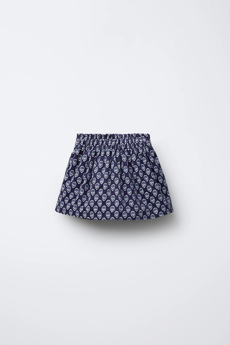 FLORAL CORDUROY SKORT