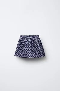 FLORAL CORDUROY SKORT