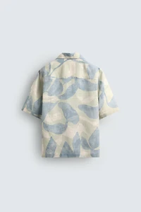 FLOWY ABSTRACT PRINT SHIRT