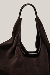 Split leather maxi shopper bag - LIMITED EDITION
