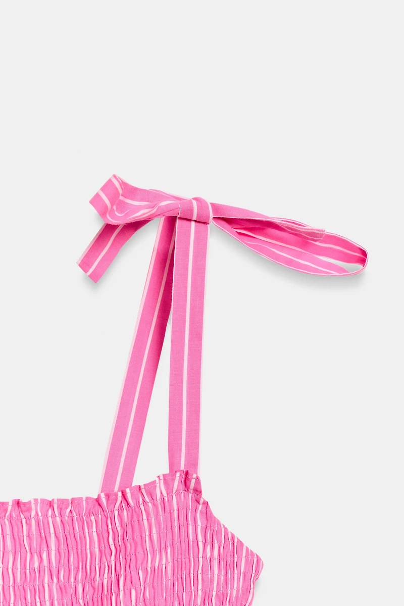 STRIPED BOW DRESS