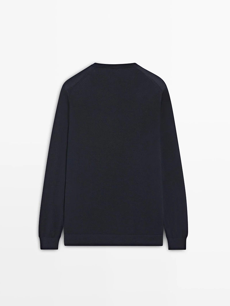 100% merino wool knit sweater