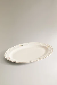 FLORAL PORCELAIN SERVING DISH